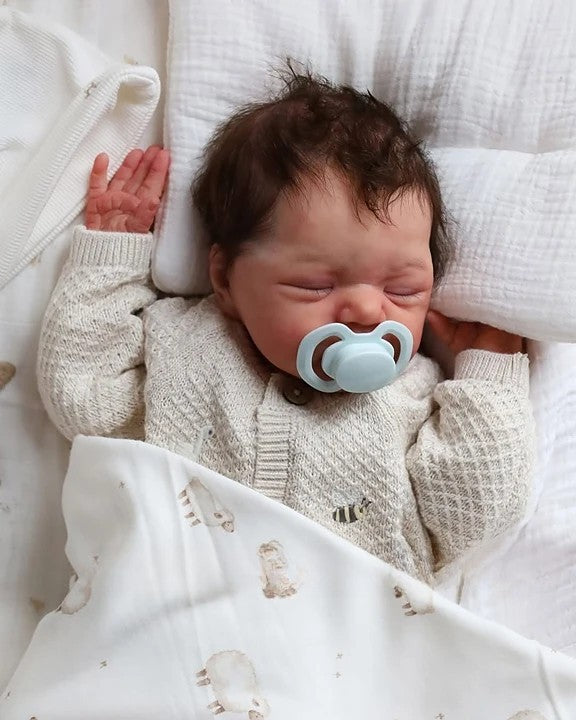 Realistic Full Silicone Baby Boy – 20 Inch Handmade Reborn Doll | Lifelike Newborn Doll for Birthday & Holiday Gifts