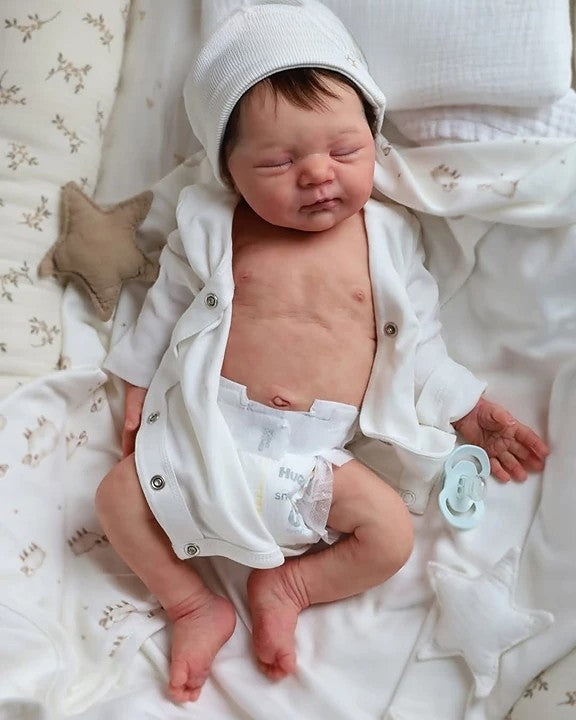 Realistic Full Silicone Baby Boy – 20 Inch Handmade Reborn Doll | Lifelike Newborn Doll for Birthday & Holiday Gifts