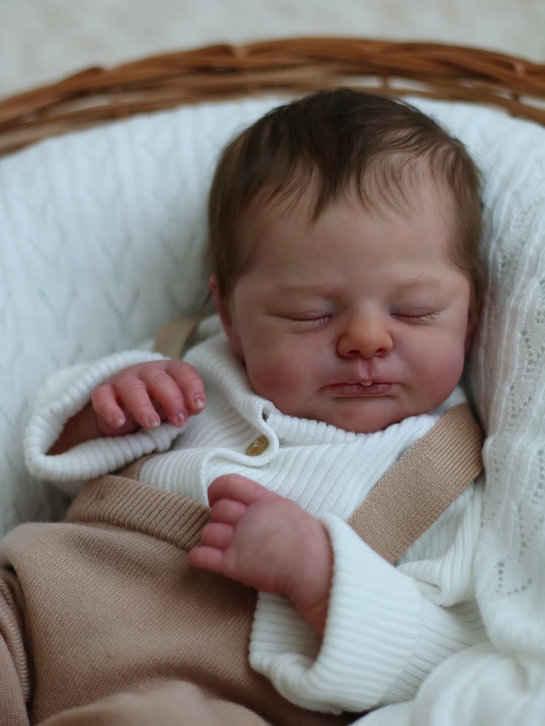 Handmade Realistic Baby Boy Doll – 20 Inch Lifelike Newborn in Blue Outfit | Premium Collectible Doll