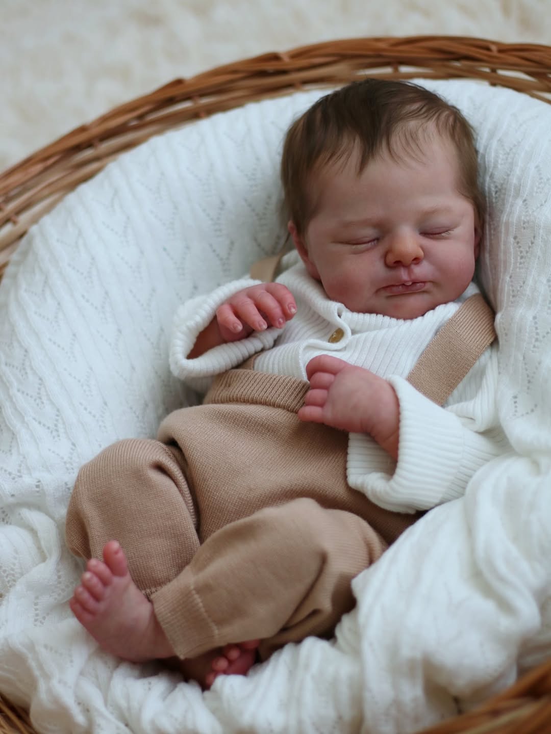 Handmade Realistic Baby Boy Doll – 20 Inch Lifelike Newborn in Blue Outfit | Premium Collectible Doll