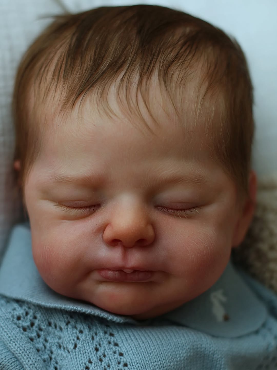 Handmade Realistic Baby Boy Doll – 20 Inch Lifelike Newborn in Blue Outfit | Premium Collectible Doll