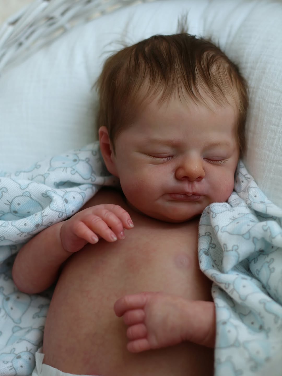 Handmade Realistic Baby Boy Doll – 20 Inch Lifelike Newborn in Blue Outfit | Premium Collectible Doll