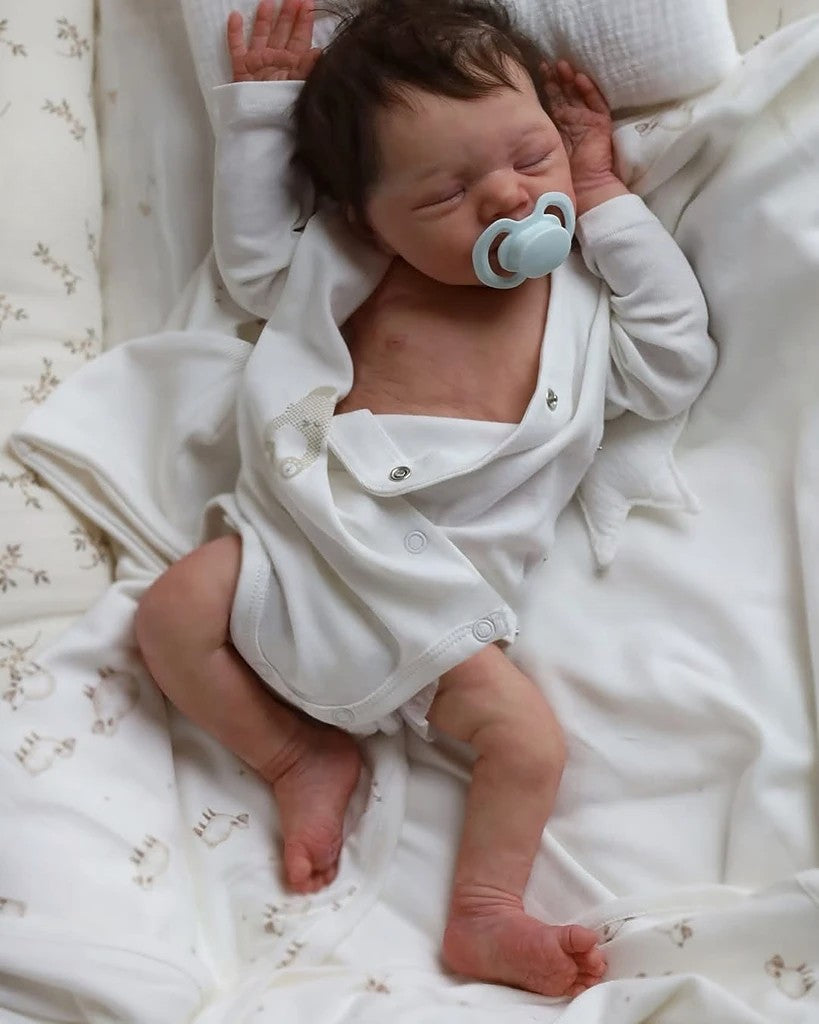 Realistic Full Silicone Baby Boy – 20 Inch Handmade Reborn Doll | Lifelike Newborn Doll for Birthday & Holiday Gifts
