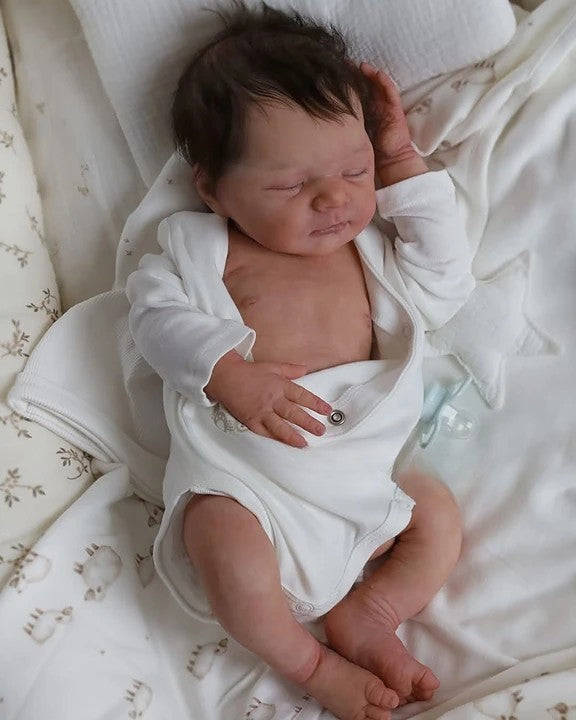 Realistic Full Silicone Baby Boy – 20 Inch Handmade Reborn Doll | Lifelike Newborn Doll for Birthday & Holiday Gifts