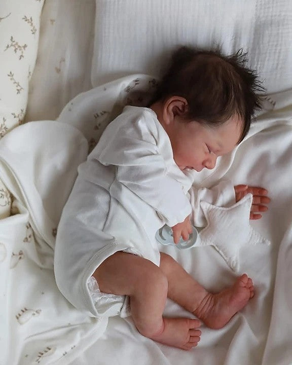 Realistic Full Silicone Baby Boy – 20 Inch Handmade Reborn Doll | Lifelike Newborn Doll for Birthday & Holiday Gifts