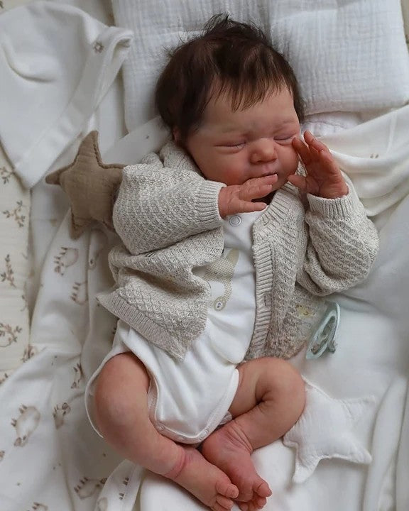 Realistic Full Silicone Baby Boy – 20 Inch Handmade Reborn Doll | Lifelike Newborn Doll for Birthday & Holiday Gifts