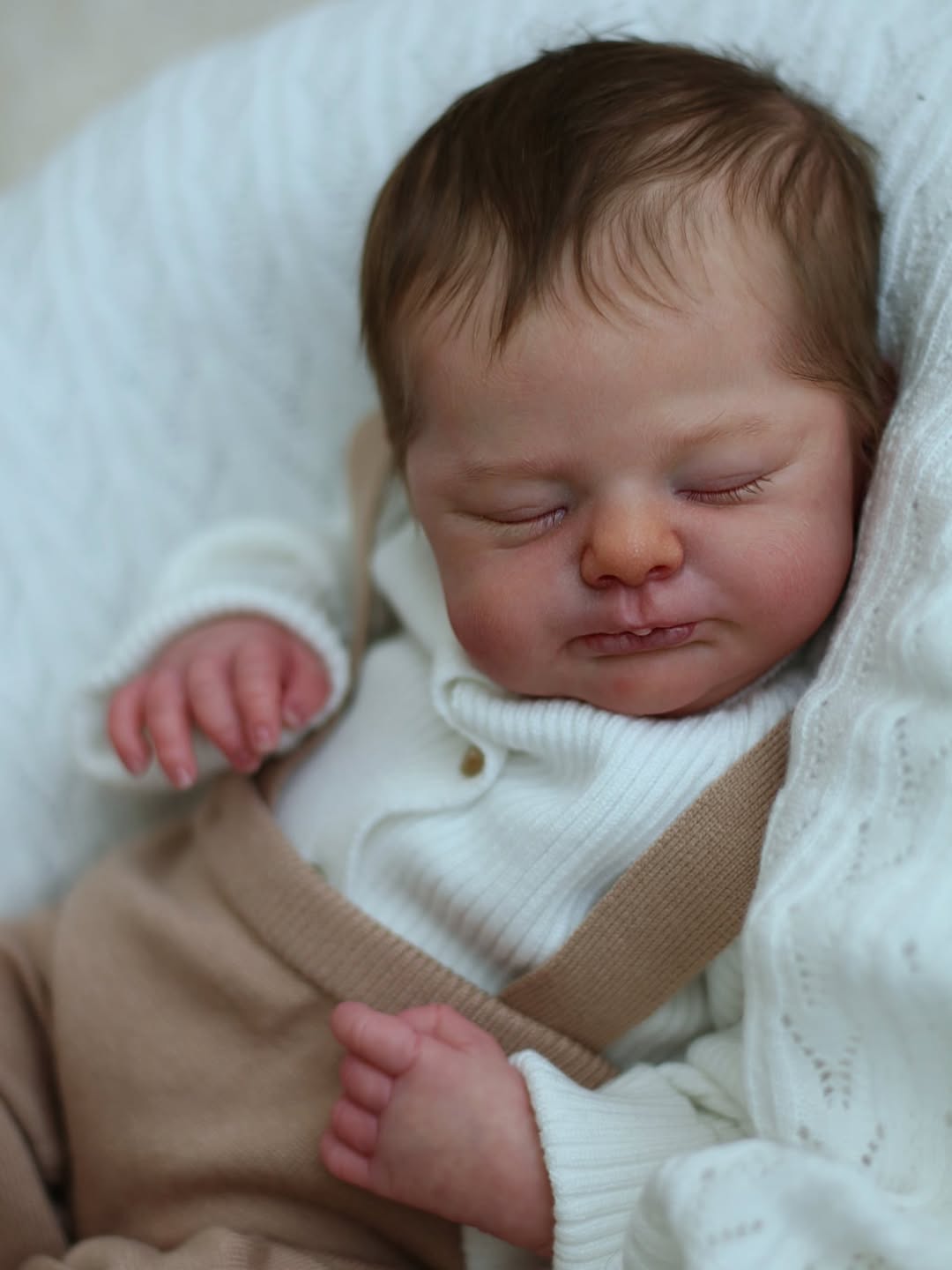 Handmade Realistic Baby Boy Doll – 20 Inch Lifelike Newborn in Blue Outfit | Premium Collectible Doll
