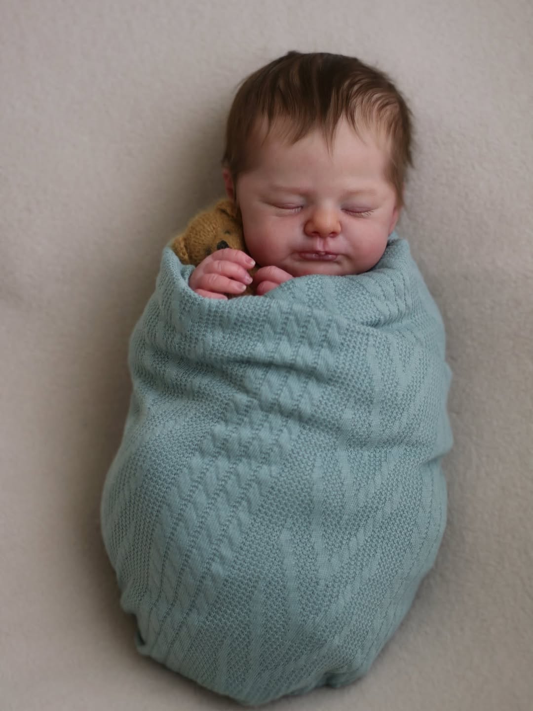 Handmade Realistic Baby Boy Doll – 20 Inch Lifelike Newborn in Blue Outfit | Premium Collectible Doll