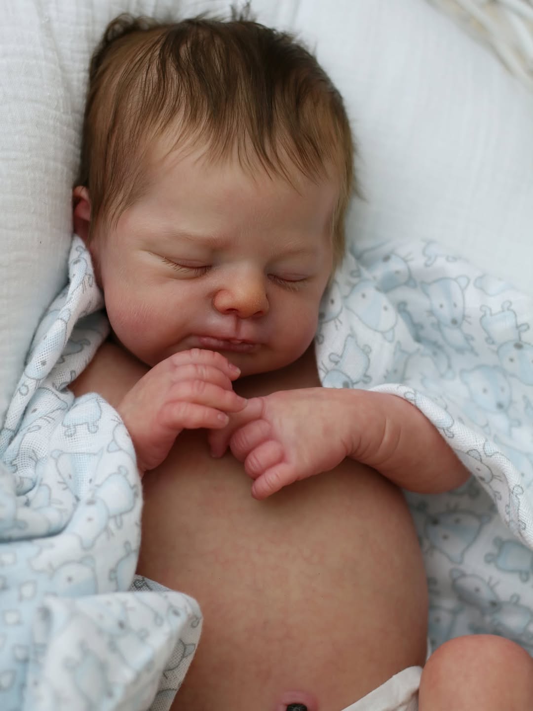 Handmade Realistic Baby Boy Doll – 20 Inch Lifelike Newborn in Blue Outfit | Premium Collectible Doll