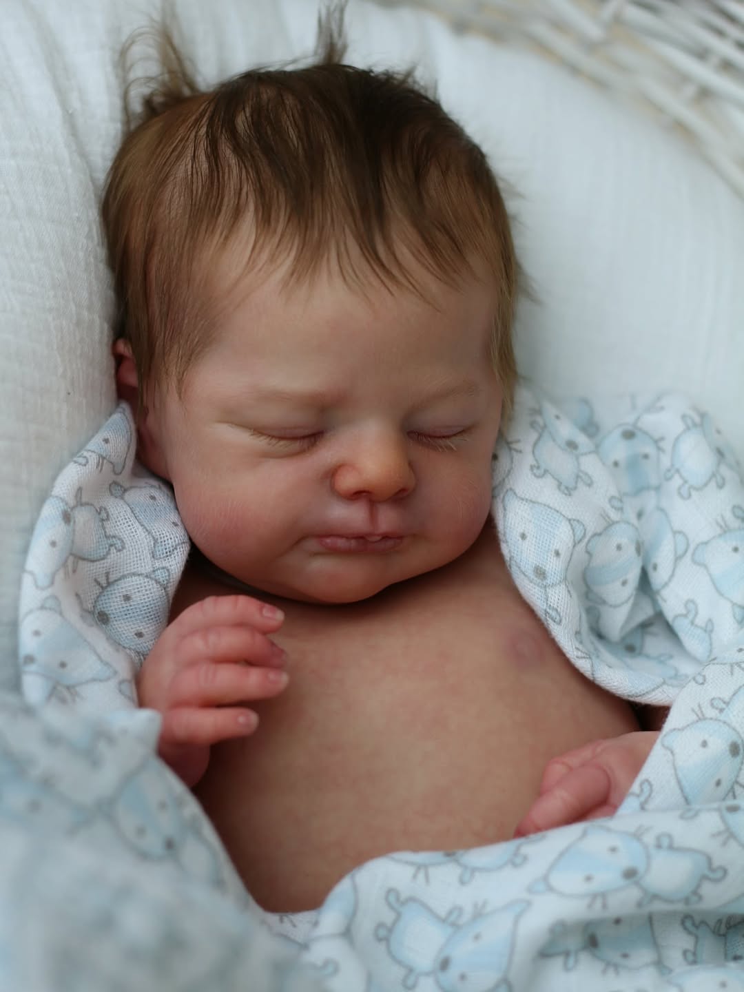 Handmade Realistic Baby Boy Doll – 20 Inch Lifelike Newborn in Blue Outfit | Premium Collectible Doll