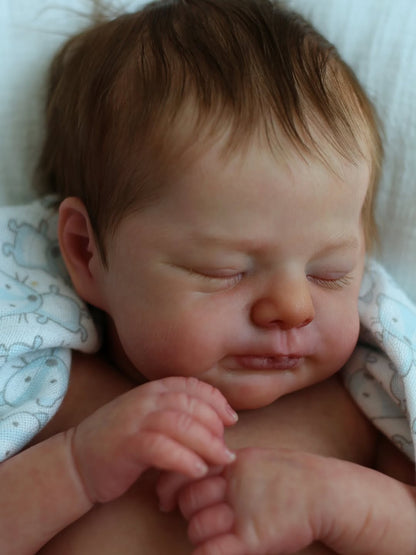 Handmade Realistic Baby Boy Doll – 20 Inch Lifelike Newborn in Blue Outfit | Premium Collectible Doll
